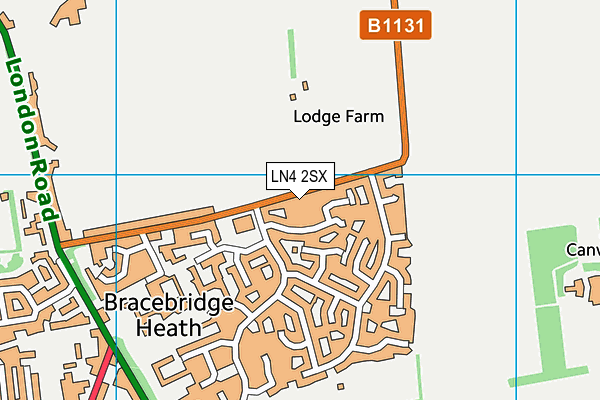 LN4 2SX map - OS VectorMap District (Ordnance Survey)