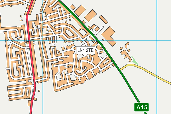 LN4 2TE map - OS VectorMap District (Ordnance Survey)