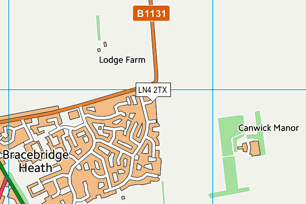 LN4 2TX map - OS VectorMap District (Ordnance Survey)