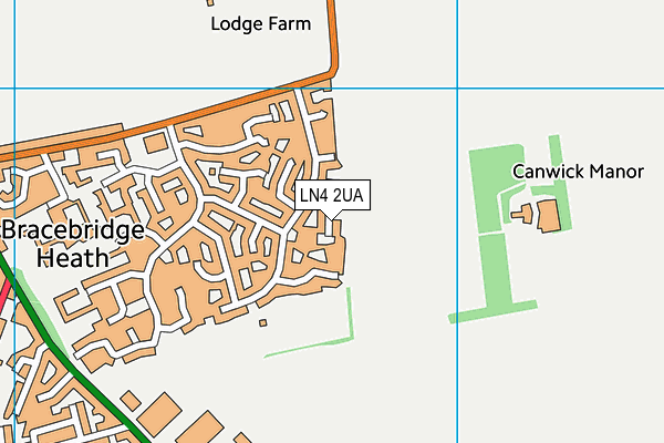 LN4 2UA map - OS VectorMap District (Ordnance Survey)