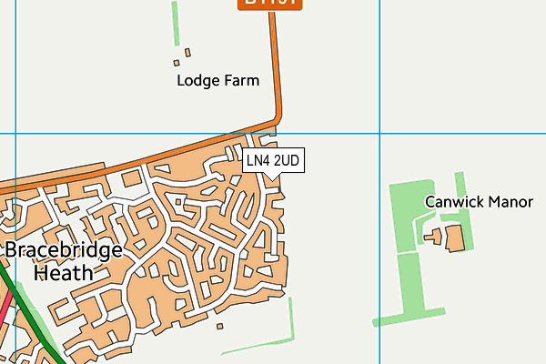 LN4 2UD map - OS VectorMap District (Ordnance Survey)