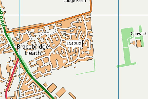 LN4 2UG map - OS VectorMap District (Ordnance Survey)