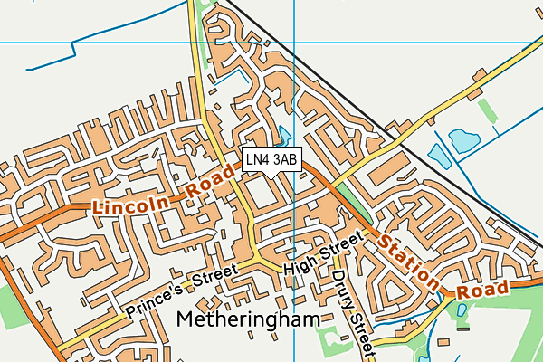 LN4 3AB map - OS VectorMap District (Ordnance Survey)