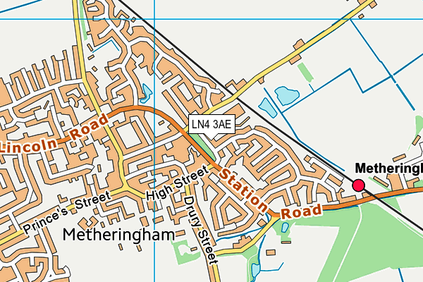 LN4 3AE map - OS VectorMap District (Ordnance Survey)