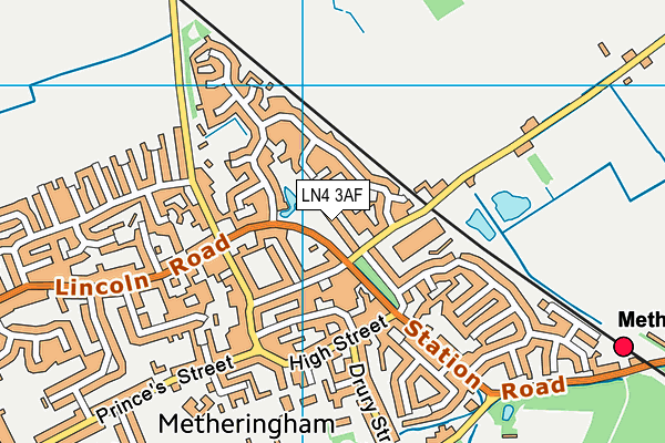 LN4 3AF map - OS VectorMap District (Ordnance Survey)