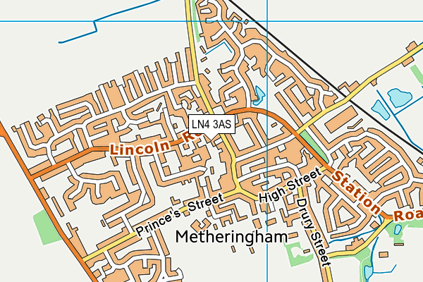LN4 3AS map - OS VectorMap District (Ordnance Survey)