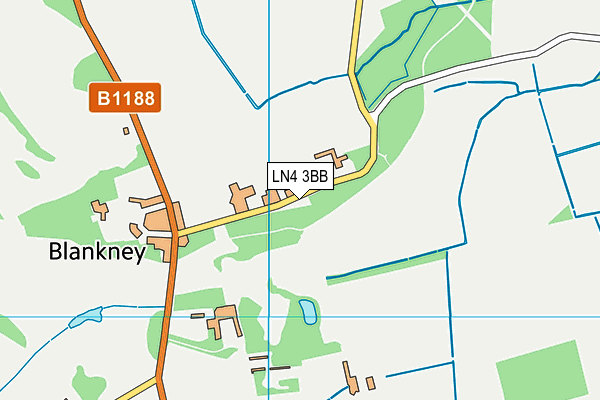 LN4 3BB map - OS VectorMap District (Ordnance Survey)