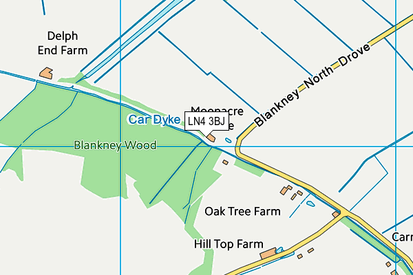 LN4 3BJ map - OS VectorMap District (Ordnance Survey)