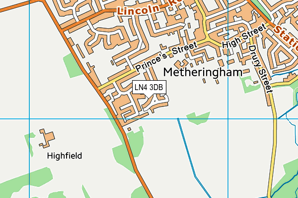 LN4 3DB map - OS VectorMap District (Ordnance Survey)
