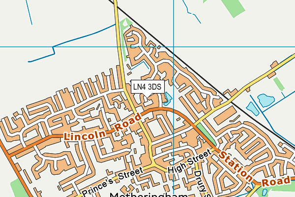 LN4 3DS map - OS VectorMap District (Ordnance Survey)