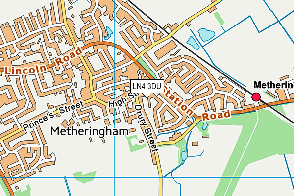 LN4 3DU map - OS VectorMap District (Ordnance Survey)