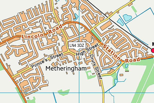 LN4 3DZ map - OS VectorMap District (Ordnance Survey)