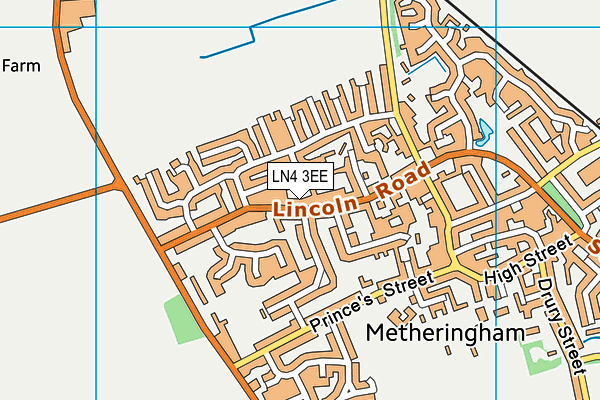 LN4 3EE map - OS VectorMap District (Ordnance Survey)