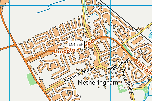 LN4 3EF map - OS VectorMap District (Ordnance Survey)
