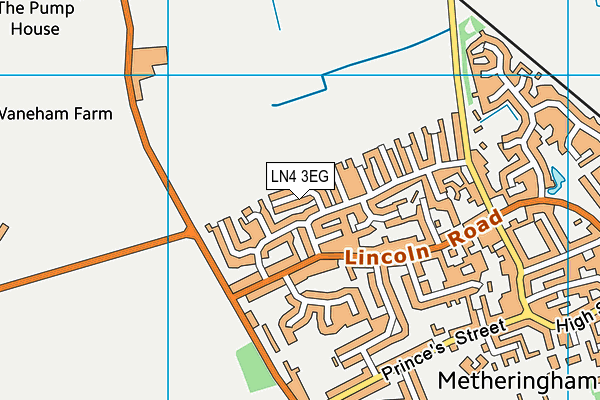 LN4 3EG map - OS VectorMap District (Ordnance Survey)