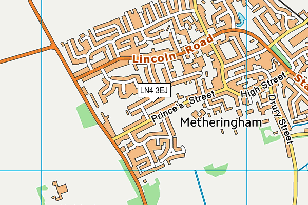 LN4 3EJ map - OS VectorMap District (Ordnance Survey)