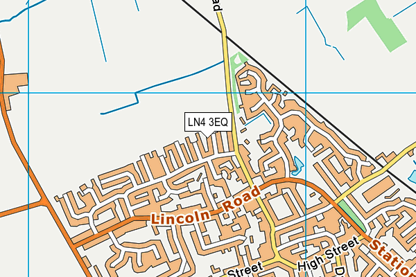 LN4 3EQ map - OS VectorMap District (Ordnance Survey)