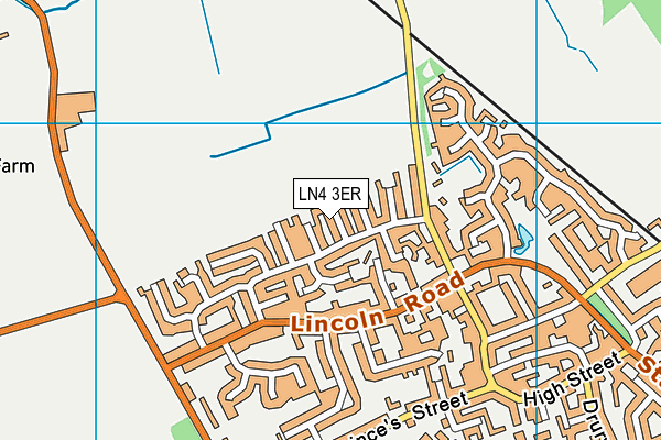 LN4 3ER map - OS VectorMap District (Ordnance Survey)