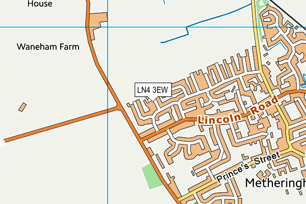 LN4 3EW map - OS VectorMap District (Ordnance Survey)