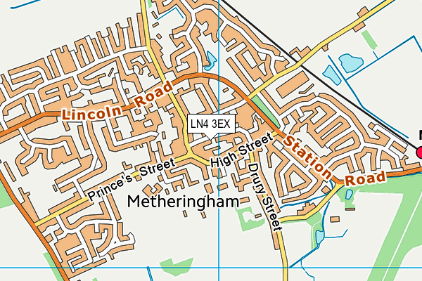 LN4 3EX map - OS VectorMap District (Ordnance Survey)