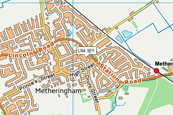 LN4 3EY map - OS VectorMap District (Ordnance Survey)