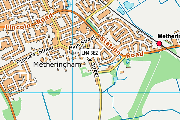 LN4 3EZ map - OS VectorMap District (Ordnance Survey)