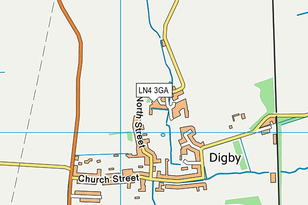 LN4 3GA map - OS VectorMap District (Ordnance Survey)