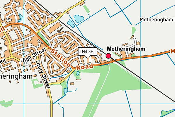 LN4 3HJ map - OS VectorMap District (Ordnance Survey)
