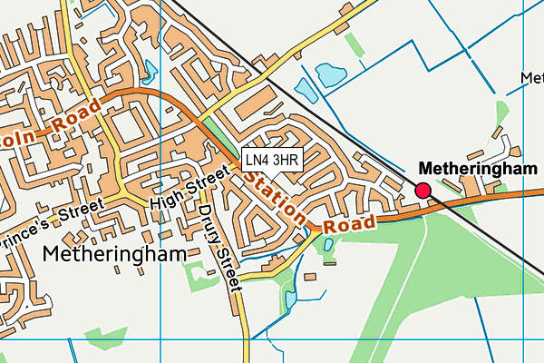 LN4 3HR map - OS VectorMap District (Ordnance Survey)