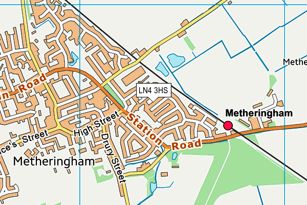 LN4 3HS map - OS VectorMap District (Ordnance Survey)
