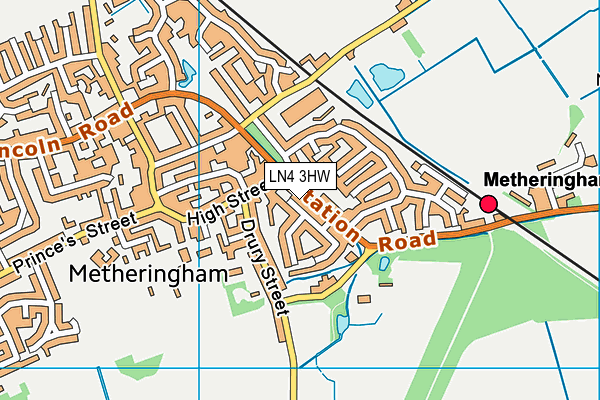 LN4 3HW map - OS VectorMap District (Ordnance Survey)