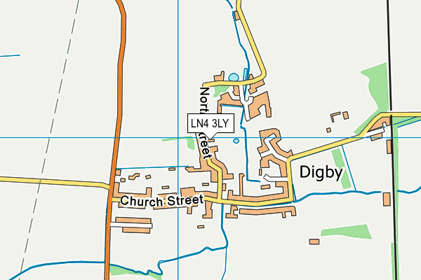 LN4 3LY map - OS VectorMap District (Ordnance Survey)
