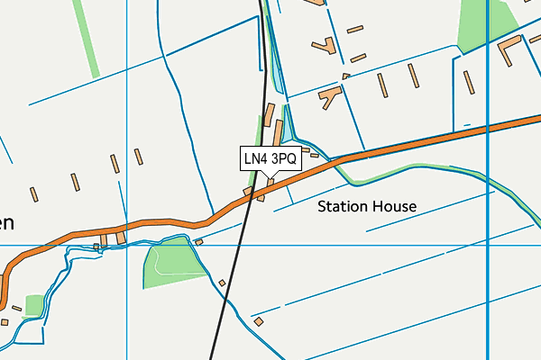 LN4 3PQ map - OS VectorMap District (Ordnance Survey)