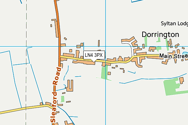 LN4 3PX map - OS VectorMap District (Ordnance Survey)