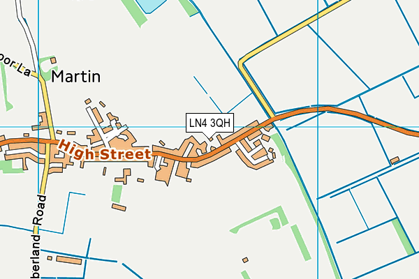 LN4 3QH map - OS VectorMap District (Ordnance Survey)