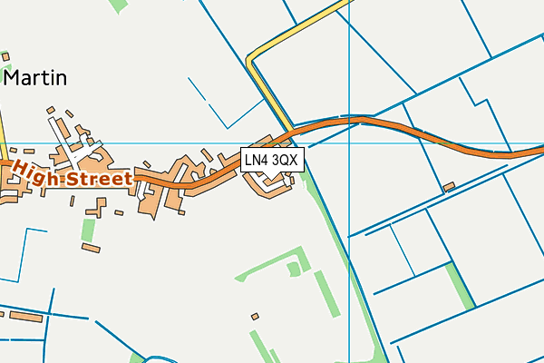 LN4 3QX map - OS VectorMap District (Ordnance Survey)
