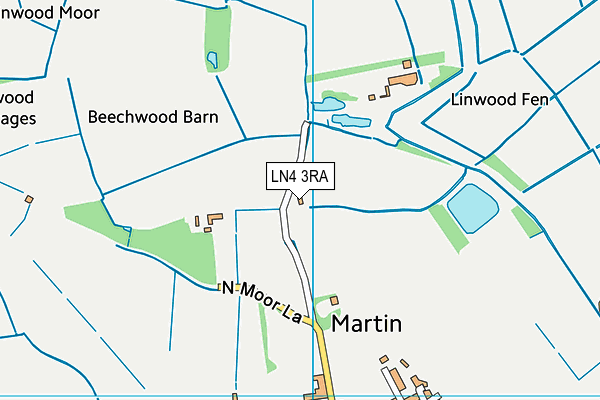 LN4 3RA map - OS VectorMap District (Ordnance Survey)