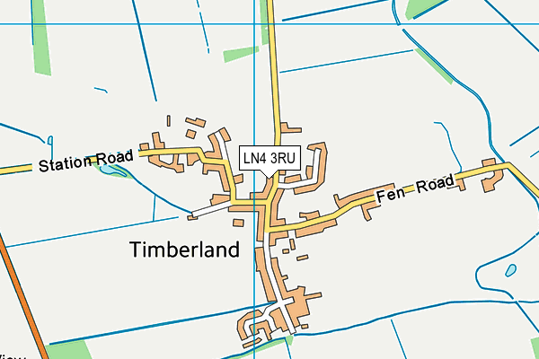 Timberlands Cricket Club (Closed) map (LN4 3RU) - OS VectorMap District (Ordnance Survey)