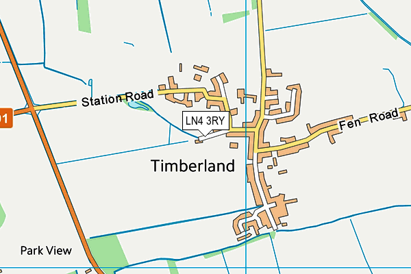 LN4 3RY map - OS VectorMap District (Ordnance Survey)