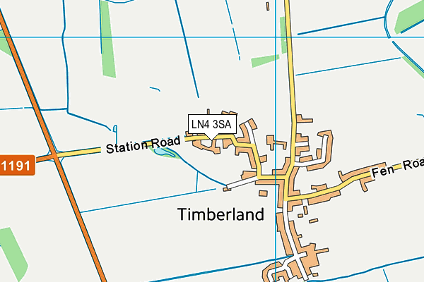 LN4 3SA map - OS VectorMap District (Ordnance Survey)
