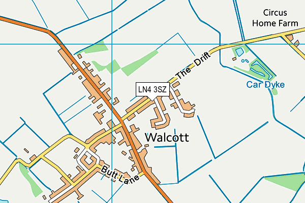 LN4 3SZ map - OS VectorMap District (Ordnance Survey)