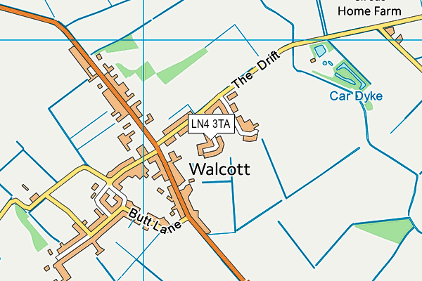 LN4 3TA map - OS VectorMap District (Ordnance Survey)