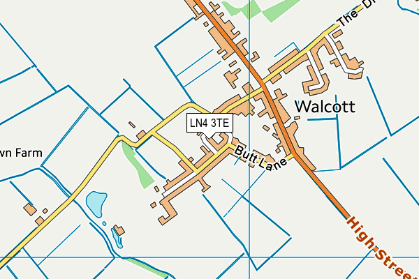 LN4 3TE map - OS VectorMap District (Ordnance Survey)