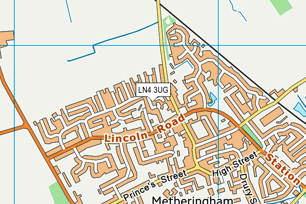 LN4 3UG map - OS VectorMap District (Ordnance Survey)