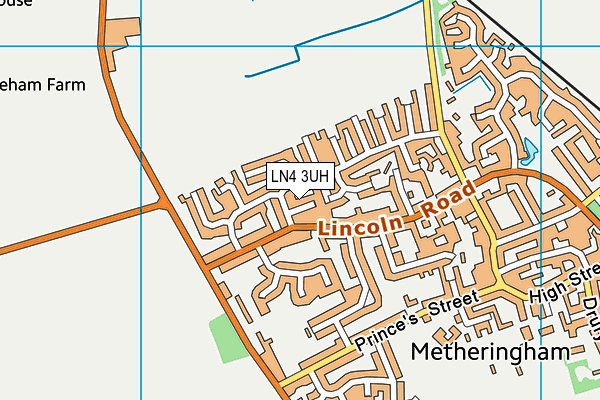 LN4 3UH map - OS VectorMap District (Ordnance Survey)