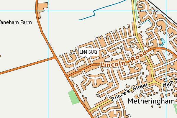 LN4 3UQ map - OS VectorMap District (Ordnance Survey)