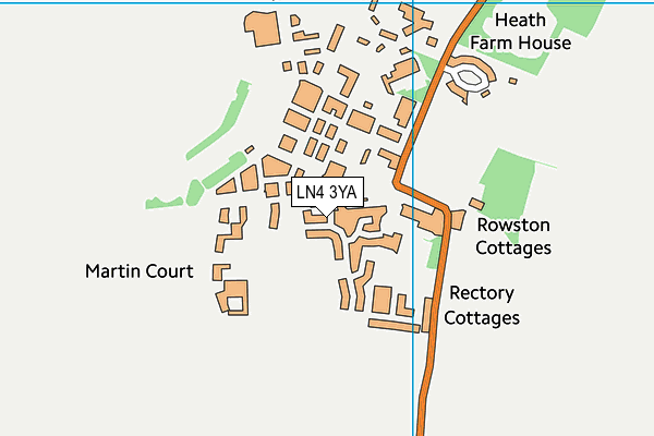 LN4 3YA map - OS VectorMap District (Ordnance Survey)