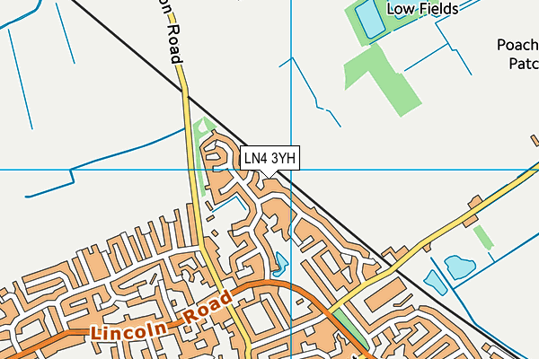 LN4 3YH map - OS VectorMap District (Ordnance Survey)