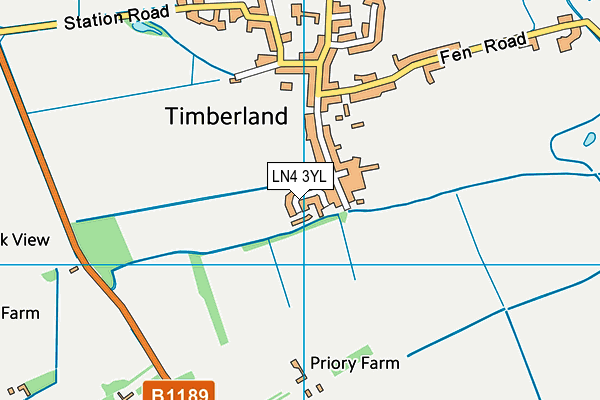 LN4 3YL map - OS VectorMap District (Ordnance Survey)