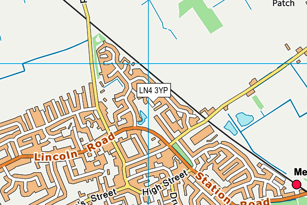 LN4 3YP map - OS VectorMap District (Ordnance Survey)
